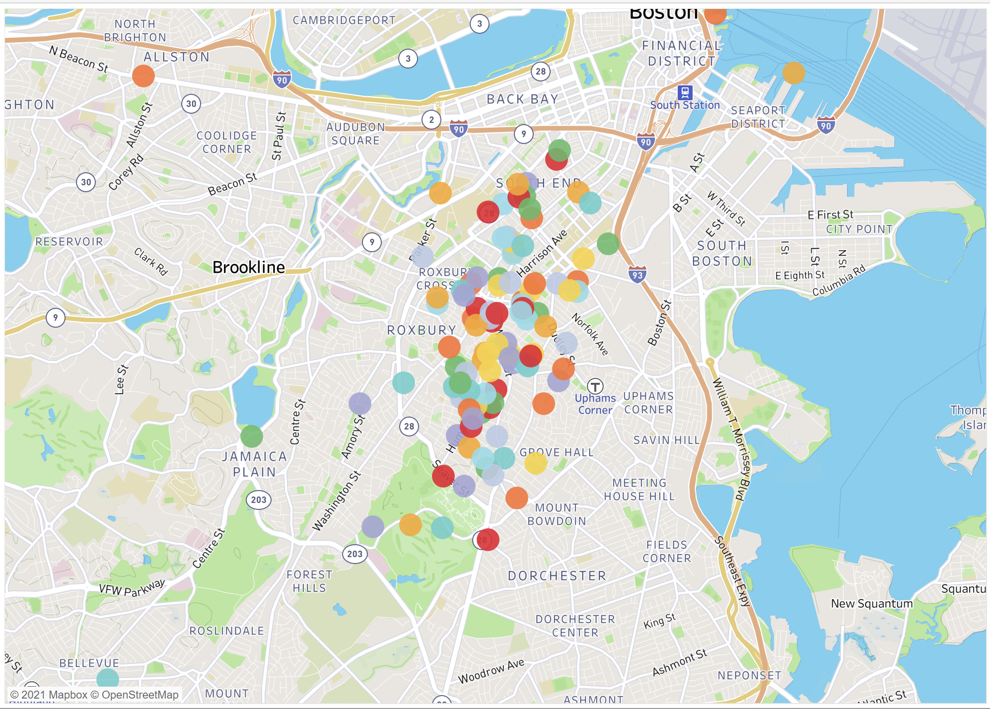 Boston Tableau Map